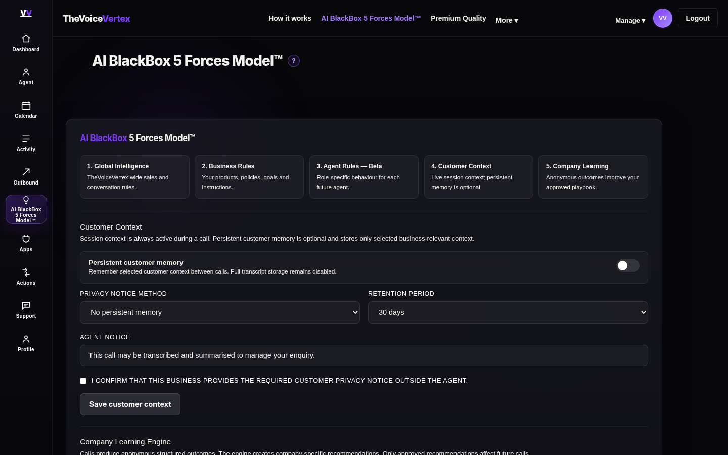 TheVoiceVertex AI BlackBox page